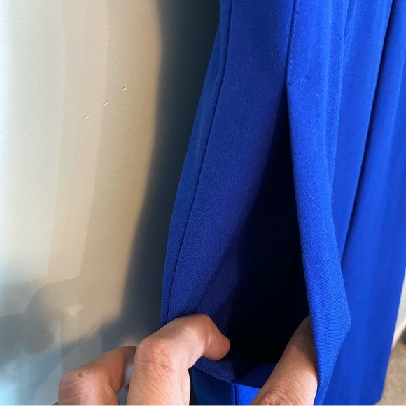 Ellen Tracy Blue A-line Mini Dress with Raglan Sleeves - Picture 4 of 7